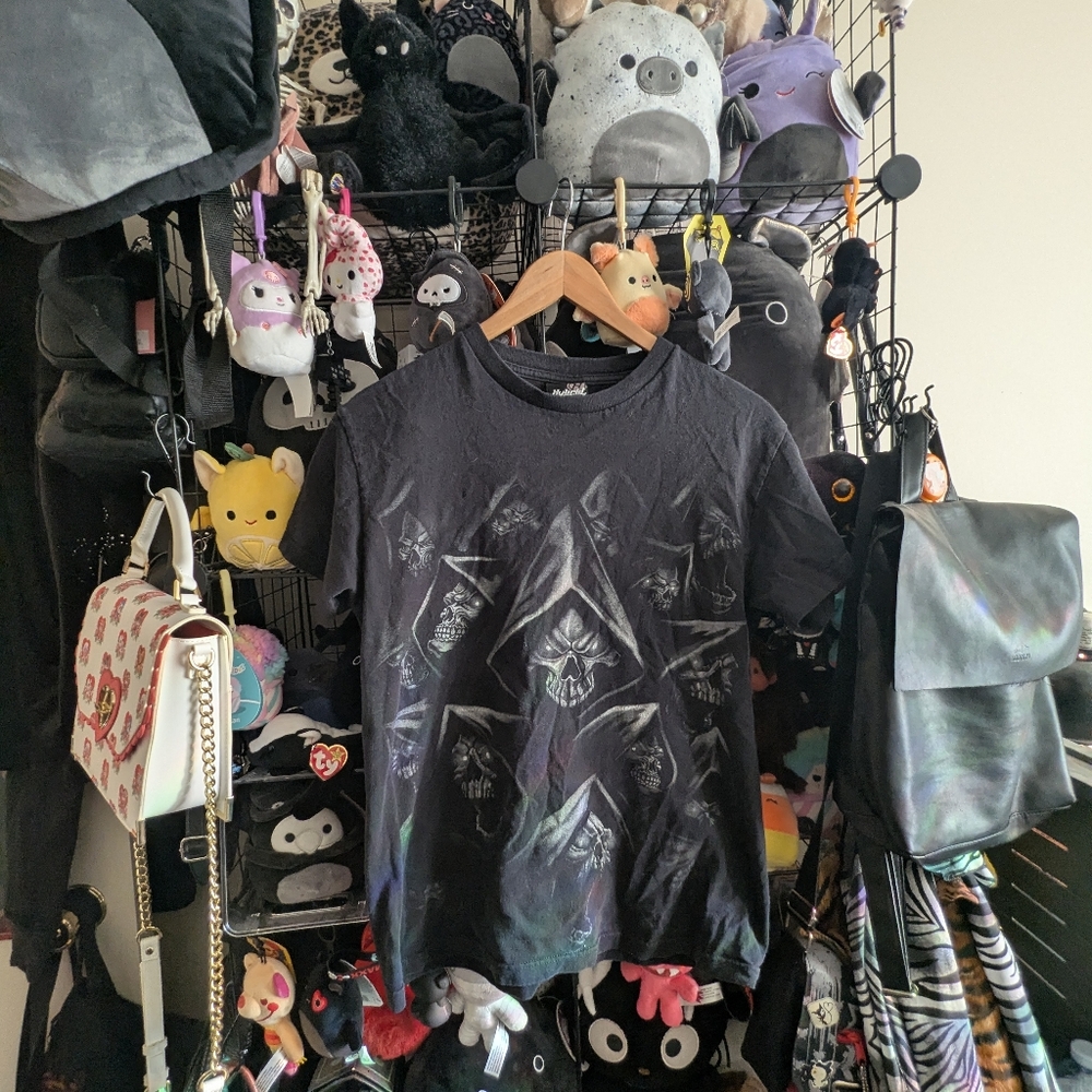Black Grim Reaper Graphic T-Shirt
